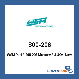 WSM 800-206; New Connecting Rod Fits Mercury Marine Outboard Motor 2 & 3-Cylinder