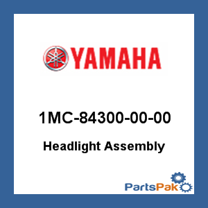 Yamaha 1MC-84300-00-00 Headlight Assembly; 1MC843000000