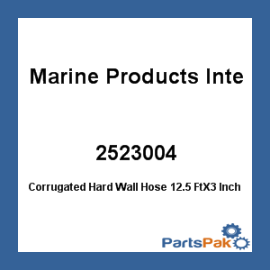 Marine Products International 2523004; Corrugated Hard Wall Hose 12.5 FtX3 Inch
