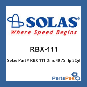 Solas RBX-111; OMC 40-75 Hp 3Cyl