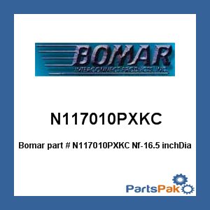 Bomar N117010PXKC; Nf-16.5 inchDia,3/8 inchSmk,Kdog,Cream