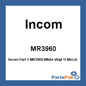 Incom MR3960; White Vinyl Tt Merchandiser