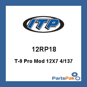 ITP (Industrial Tire Products) 12RP18; T-9 Pro Mod 12X7 4/137