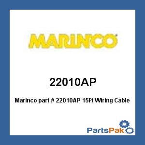 Marinco (Actuant Electrical) 22010AP; 15Ft Wiring Cable Spot/Flood