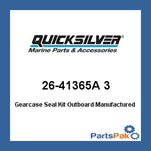 Quicksilver 26-41365A 3; Gearcase Seal Kit Outboard- Replaces Mercury / Mercruiser