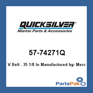 Quicksilver 57-74271Q; V Belt - 35 1/8 In- Replaces Mercury / Mercruiser