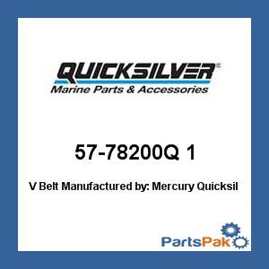 Quicksilver 57-78200Q 1; V Belt- Replaces Mercury / Mercruiser