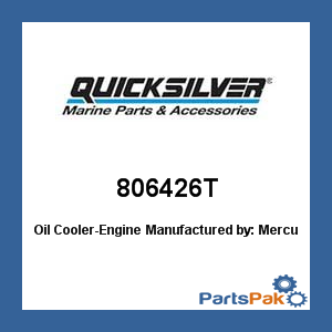 Quicksilver 806426T; Oil Cooler-Engine- Replaces Mercury / Mercruiser