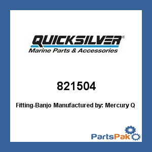 Quicksilver 821504; Fitting-Banjo- Replaces Mercury / Mercruiser