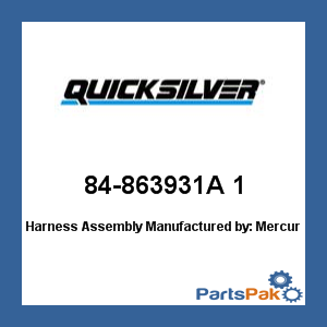Quicksilver 84-863931A 1; Harness Assembly- Replaces Mercury / Mercruiser