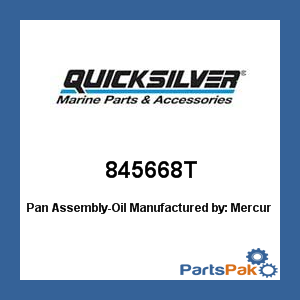 Quicksilver 845668T; Pan Assembly-Oil- Replaces Mercury / Mercruiser