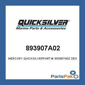 Quicksilver 893907A02; MOTOR KIT TRIM Superceeds 809885A2, Boat Marine Parts Replaces Mercury / Mercruiser