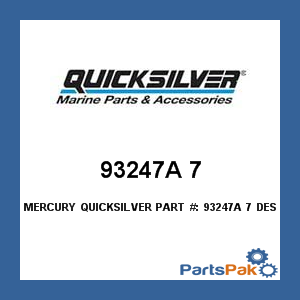 Quicksilver 93247A 7; PUMP ASSEMBLY-TRIM, Boat Marine Parts Replaces Mercury / Mercruiser