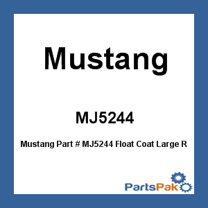 Mustang Survival MJ5244; Float Coat Large Red