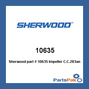 Sherwood 10635; Impeller C.C.283and327F/327Q/42