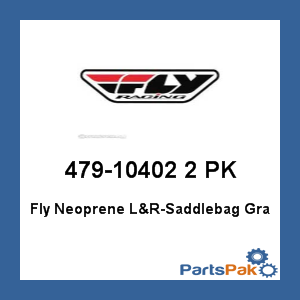 Fly Racing 479-10402 2 PK; Fly Neoprene L&R-Saddlebag Gra