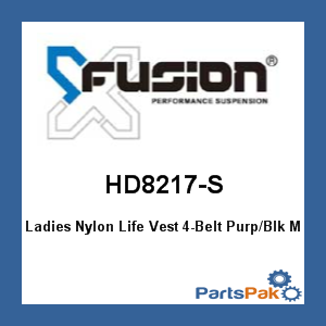 FusionX HD8217-S; Ladies Nylon Life Vest 4-Belt Purp/Blk