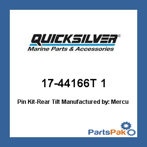 Quicksilver 17-44166T 1; Pin Kit-Rear Tilt- Replaces Mercury / Mercruiser