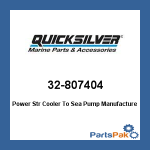 Quicksilver 32-807404; Power Str Cooler To Sea Pump- Replaces Mercury / Mercruiser