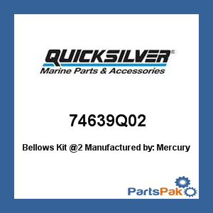 Quicksilver 74639Q02; Bellows Kit @2- Replaces Mercury / Mercruiser