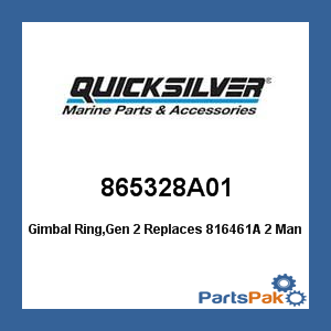 Quicksilver 865328A01; Gimbal Ring,Gen 2 Replaces 816461A 2- Replaces Mercury / Mercruiser