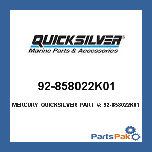 Quicksilver 92-858022K01; OIL TCW3 PREMIUM GALLON MERC, Boat Marine Parts Replaces Mercury / Mercruiser