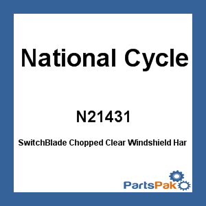 National Cycle N21431; SwitchBlade Chopped Clear Windshield Fits Harley Davidson Narrow 49MM fork