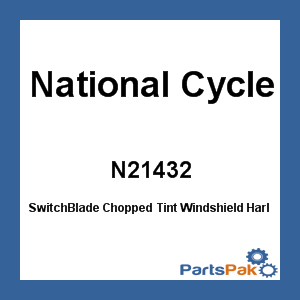 National Cycle N21432; SwitchBlade Chopped Tint Windshield Fits Harley Davidson Narrow 49MM fork