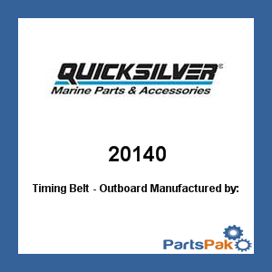 Quicksilver 20140; Timing Belt - Outboard- Replaces Mercury / Mercruiser