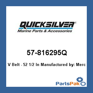 Quicksilver 57-816295Q; V Belt - 52 1/2 In- Replaces Mercury / Mercruiser
