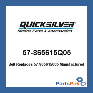 Quicksilver 57-865615Q05; Belt Replaces 57-865615005- Replaces Mercury / Mercruiser