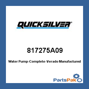Quicksilver 817275A09; Water Pump-Complete-Verado- Replaces Mercury / Mercruiser