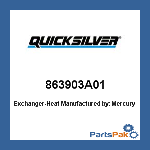 Quicksilver 863903A01; Exchanger-Heat- Replaces Mercury / Mercruiser