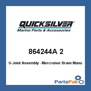 Quicksilver 864244A 2; U-Joint Assembly - Merc Bravo Replaces Mercury / Mercruiser