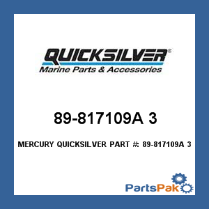 Quicksilver 89-817109A 3; Solenoid KIT, Boat Marine Parts Replaces Mercury / Mercruiser