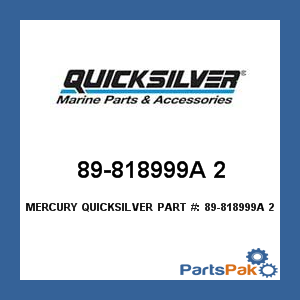Quicksilver 89-818999A 2; Solenoid ASSEMBLY, Boat Marine Parts Replaces Mercury / Mercruiser