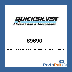 Quicksilver 89690T; Cooler-OIL, Boat Marine Parts Replaces Mercury / Mercruiser