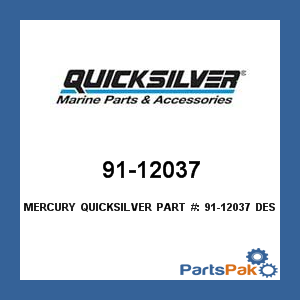 Quicksilver 91-12037; INSTALLER TOOL, Boat Marine Parts Replaces Mercury / Mercruiser
