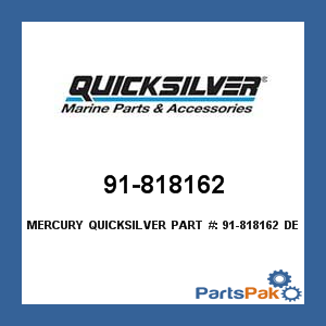 Quicksilver 91-818162; TOOL-SLEEVE, Boat Marine Parts Replaces Mercury / Mercruiser