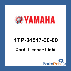 Yamaha 1TP-84547-00-00 Cord, Licence Light; 1TP845470000