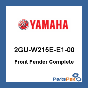 Yamaha 2GU-W215E-E1-00 Front Fender Complete; 2GUW215EE100