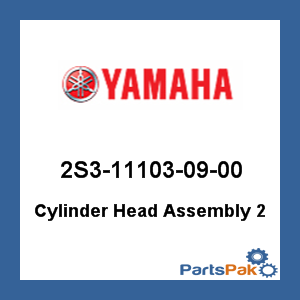 Yamaha 2S3-11103-09-00 Cylinder Head Assembly 2; 2S3111030900