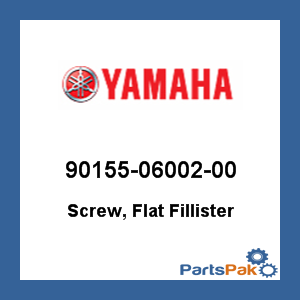 Yamaha 90155-06002-00 Screw, Flat Fillister; 901550600200