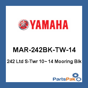 Yamaha MAR-242BK-TW-14 242 Limited Series With Tower 2010 2011 2012 2013 2014 Mooring Cover Black; MAR242BKTW14