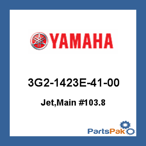Yamaha 3G2-1423E-41-00 Jet, Main #103.8; 3G21423E4100