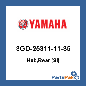 Yamaha 3GD-25311-11-35 Hub, Rear (Sl); 3GD253111135