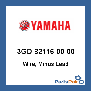 Yamaha 3GD-82116-00-00 Wire, Minus Lead; 3GD821160000