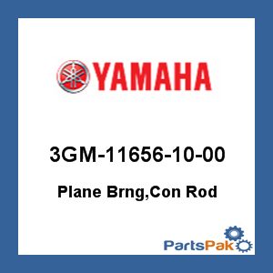 Yamaha 3GM-11656-10-00 Plane Bearing, Connecting Rod; 3GM116561000