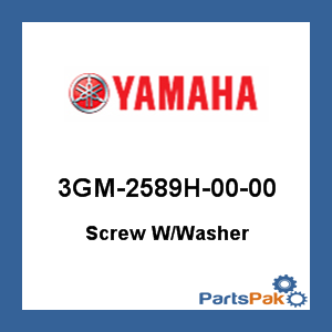 Yamaha 3GM-2589H-00-00 Screw With Washer ; 3GM2589H0000