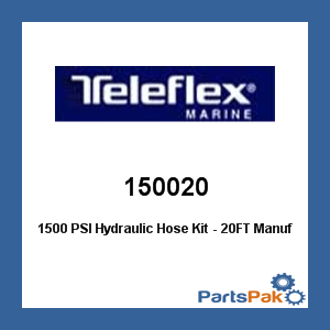 SeaStar Solutions (Teleflex) 150020; 1500 PSI Hydraulic Hose Kit - 20FT